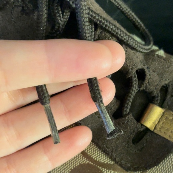 Coach leatherware sneakers leather suede brown tan gold logo - Picture 11 of 16